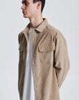 The Critical Slide Society Mens Lazy Boy Cord Shirt - Taupe - ManGo Surfing