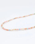 Pineapple Island Surya Golden Hour Beaded Necklace - Pink/White/Gold