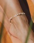 Pineapple Island Pasir Mother of Pearl Golden Hour Anklet - White/Gold
