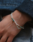 Pineapple Island Bintang Laut Beaded Bracelet - Turquoise/White