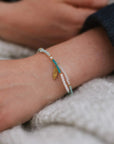 Pineapple Island Bintang Laut Beaded Bracelet - Turquoise/White