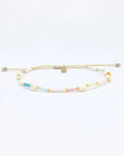Pineapple Island Horison Golden Hour Beaded Bracelet - Pastel/White