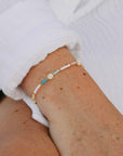 Pineapple Island Horison Golden Hour Beaded Bracelet - Pastel/White