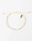 Pineapple Island Surya Golden Hour Beaded Bracelet - Pink/White/Gold