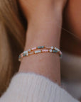 Pineapple Island Kemboja Pastel Endless Summer Bracelet - Pink/Turquoise/White