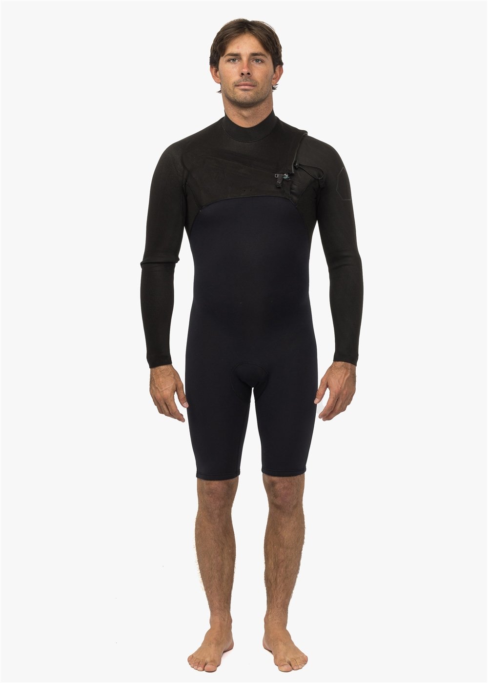 Vissla Mens High Seas II 2/2 Long Sleeve Spring Wetsuit - Black - ManGo Surfing