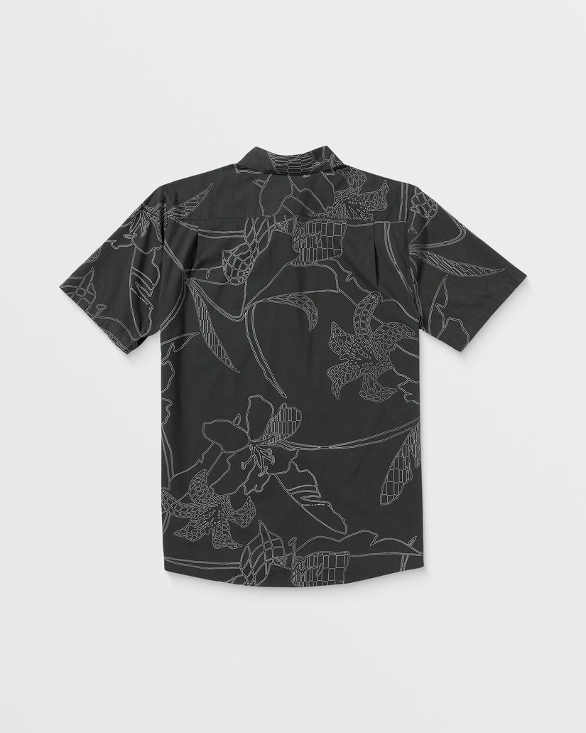 Volcom Mens CAD Floral Short Sleeve Shirt - Stealth - ManGo Surfing