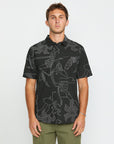 Volcom Mens CAD Floral Short Sleeve Shirt - Stealth - ManGo Surfing