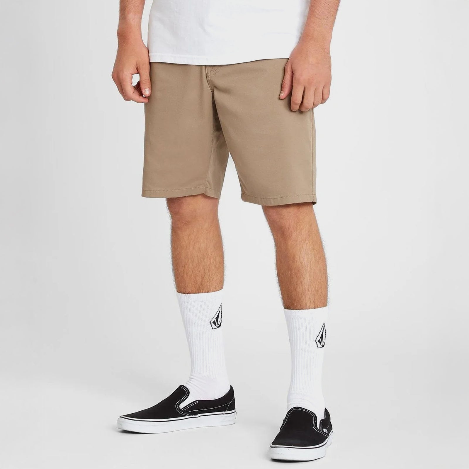 Volcom Mens Frickin Modern Stretch 19" Shorts - Khaki - ManGo Surfing