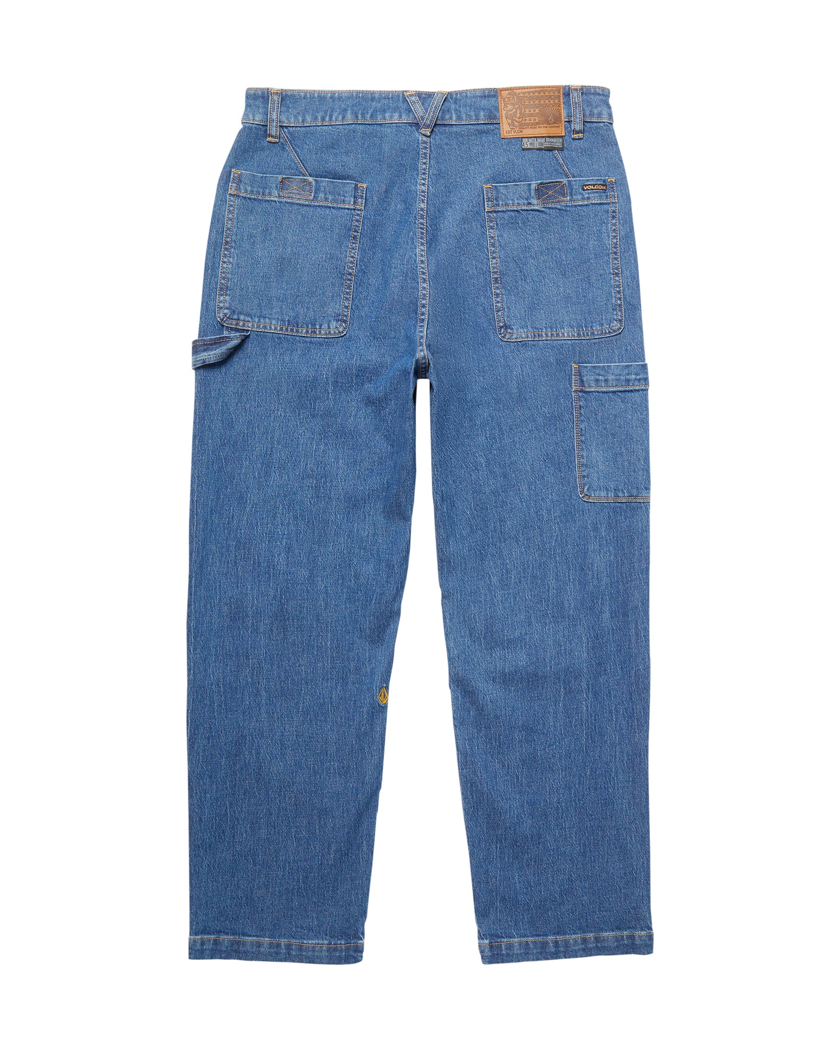 Blue jeans on a white background