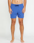 Volcom Mens Lido Solid Trunk 16" Boardshorts - Ultramarine - ManGo Surfing