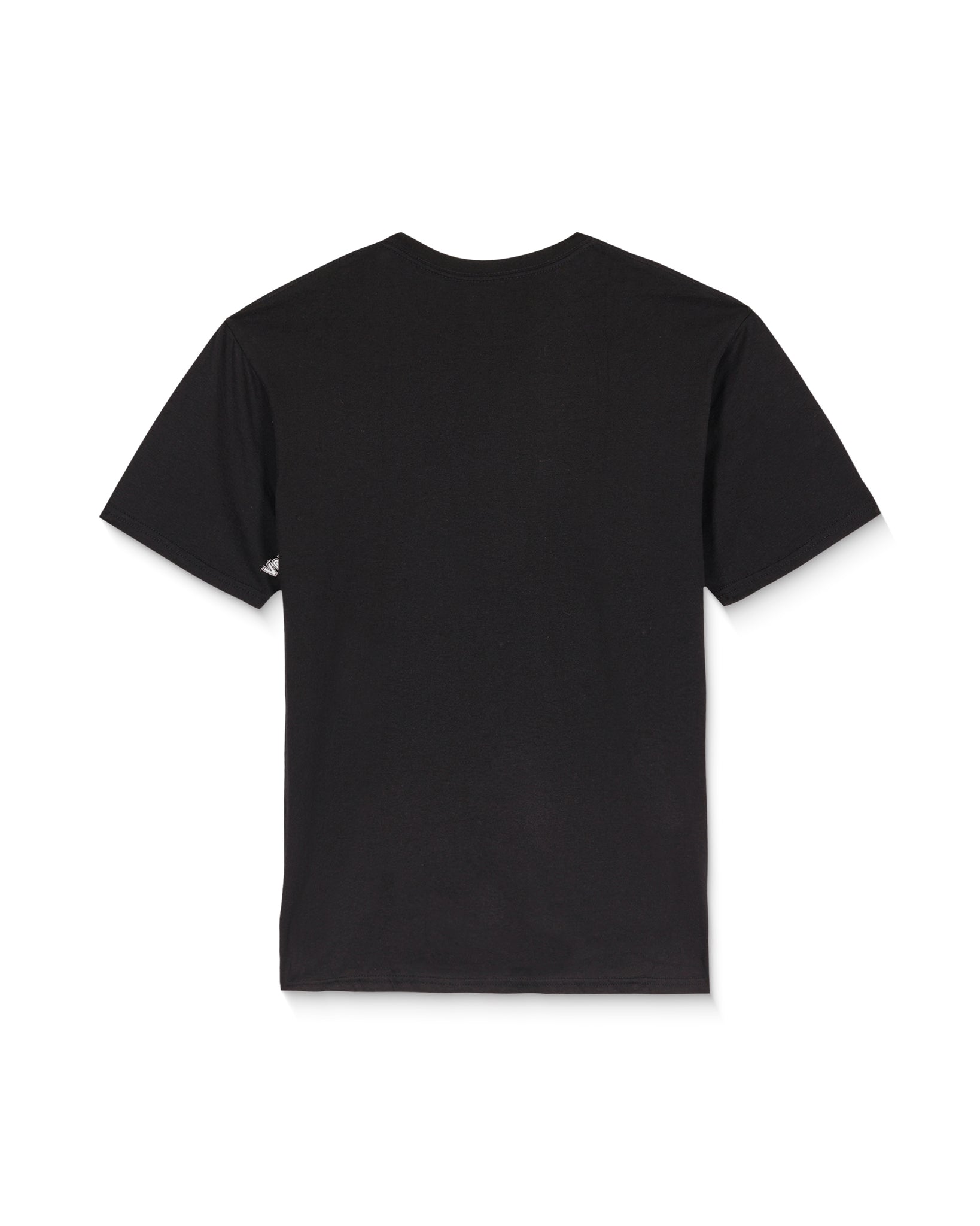 Black t-shirt on a white background