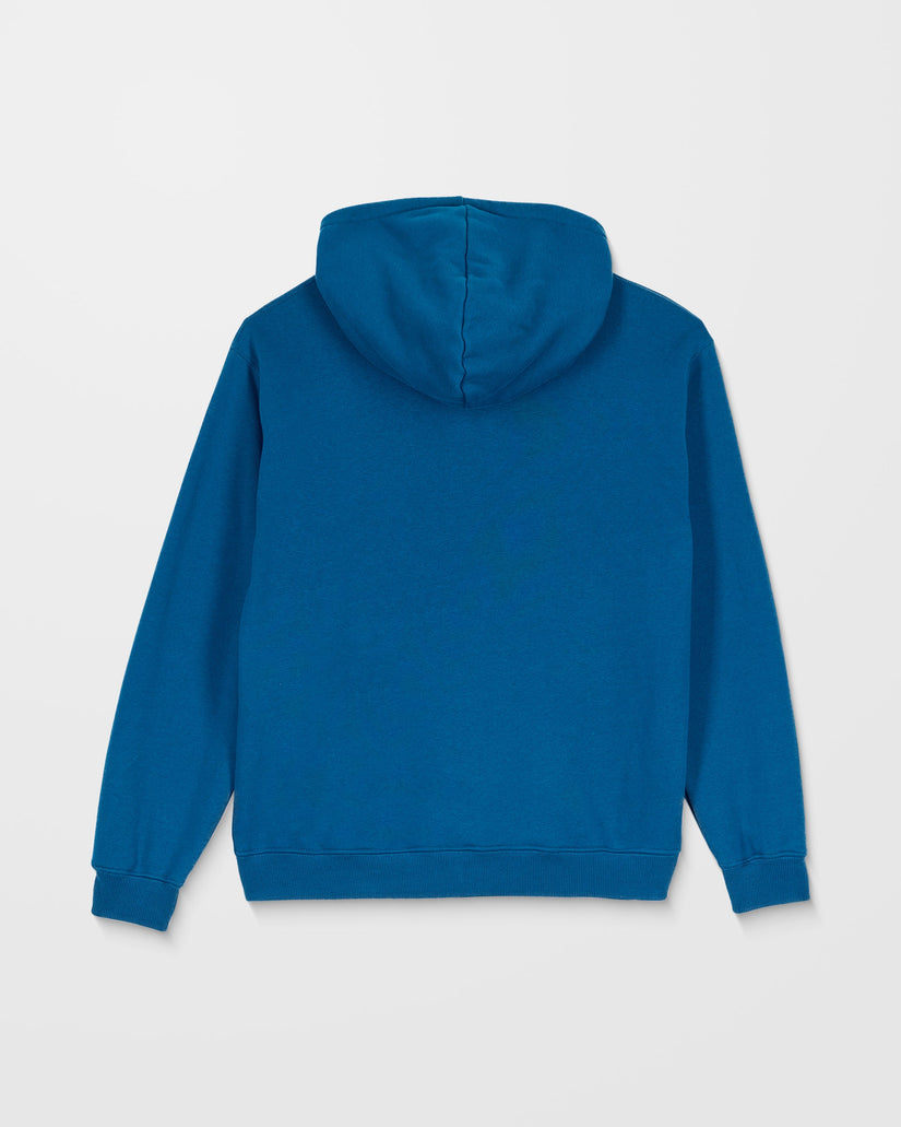 Blue hoodie on a light gray background