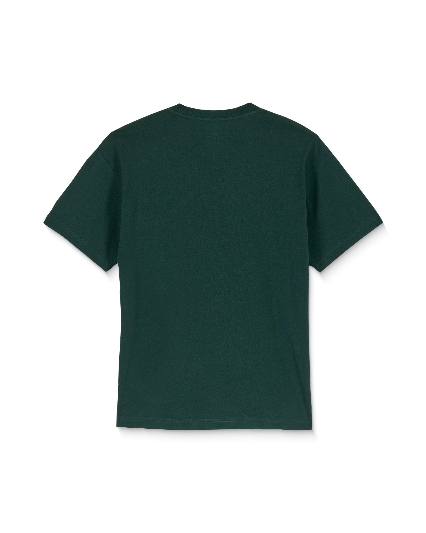Volcom dark green t-shirt on a white background