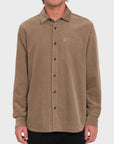 Volcom Mens Zander Long Sleeve Shirt - Teak - ManGo Surfing