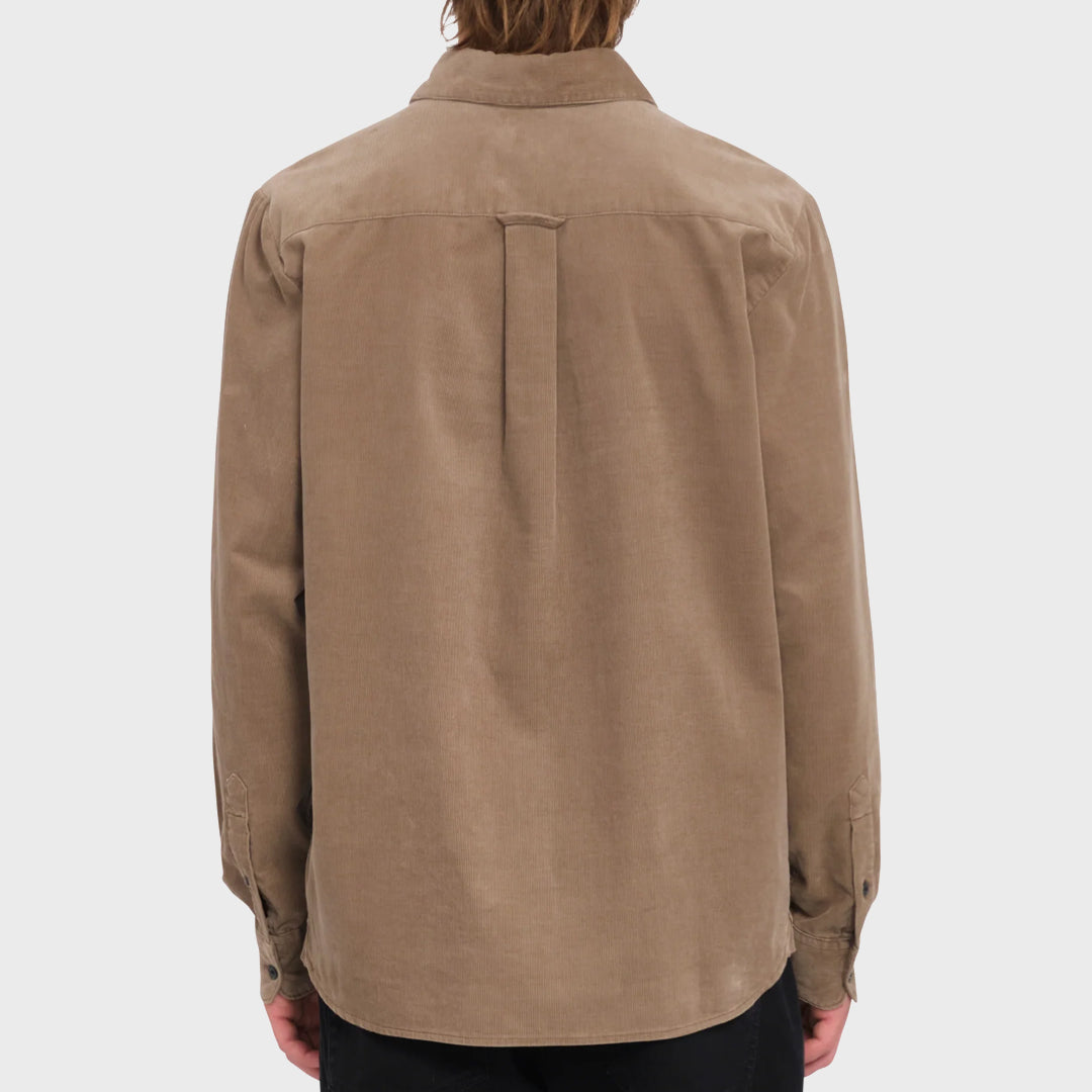 Volcom Mens Zander Long Sleeve Shirt - Teak - ManGo Surfing