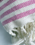 Weavico - Stripe Turkish Beach Towel - 100% Cotton - Fuchsia