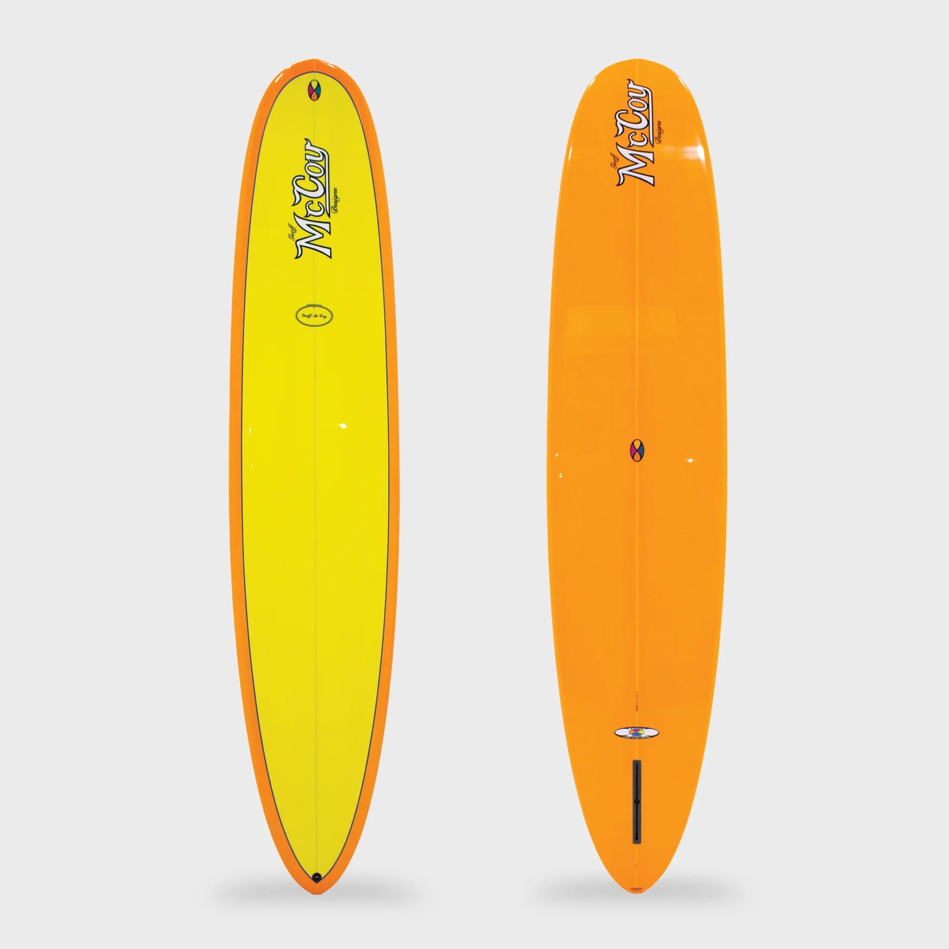 McCoy All Round Malibu XF Sunrise Polish Longboard - Yellow/Orange