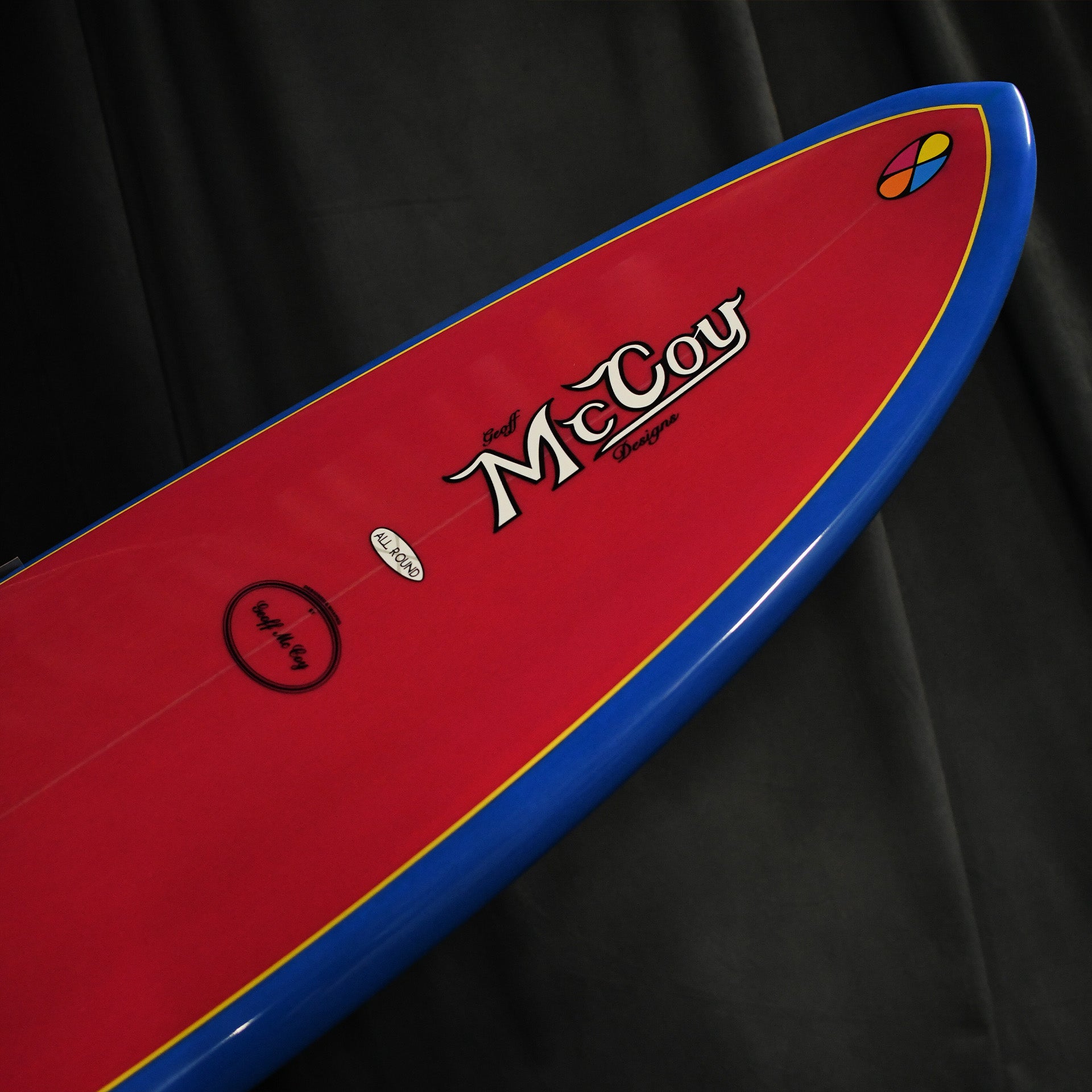 McCoy All Round Nugget 3F FCS II XF Sunset Polish Surfboard - Pink