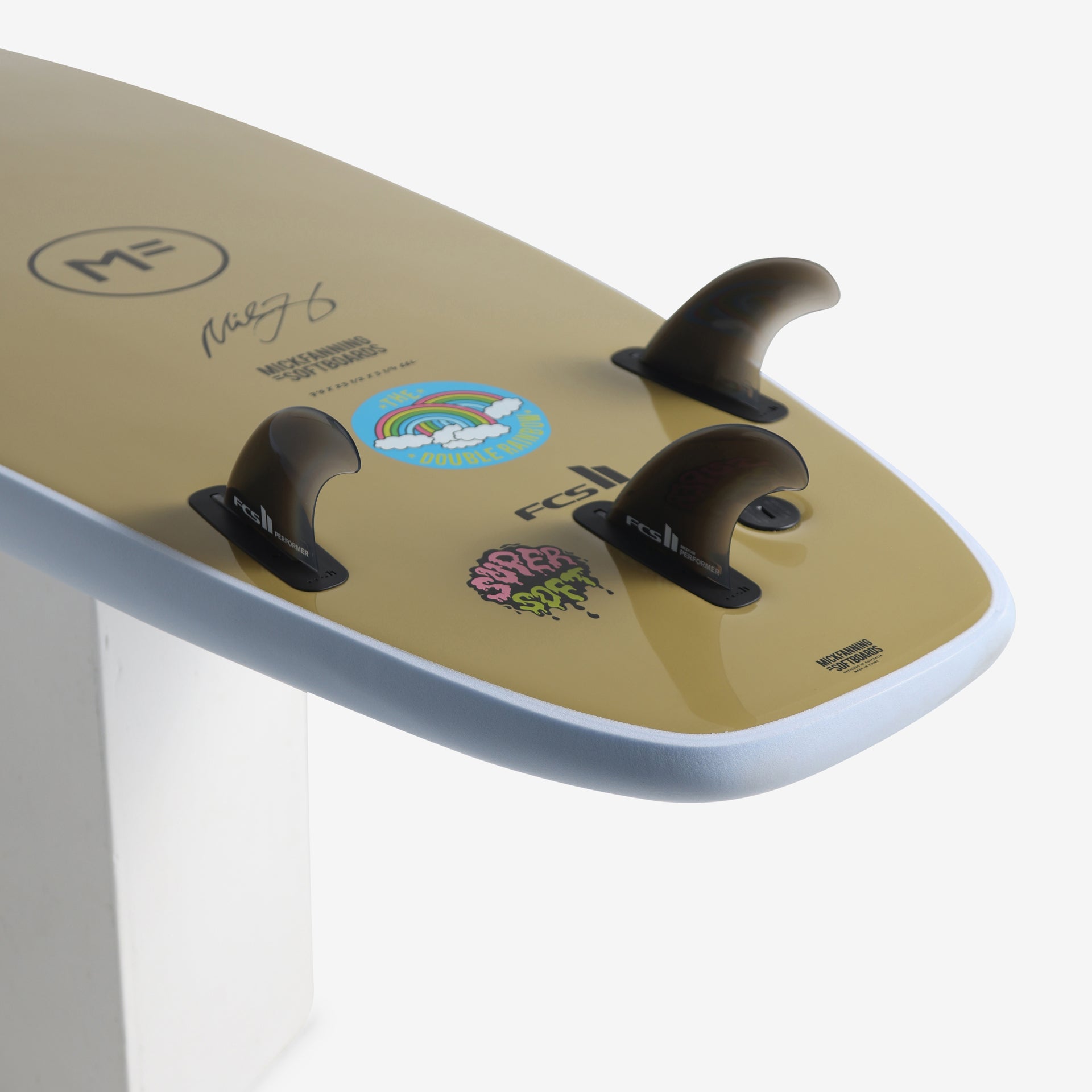 Mick Fanning Double Rainbow Super Soft (Screw Thru 3F) Surfboard - Sky/Soy