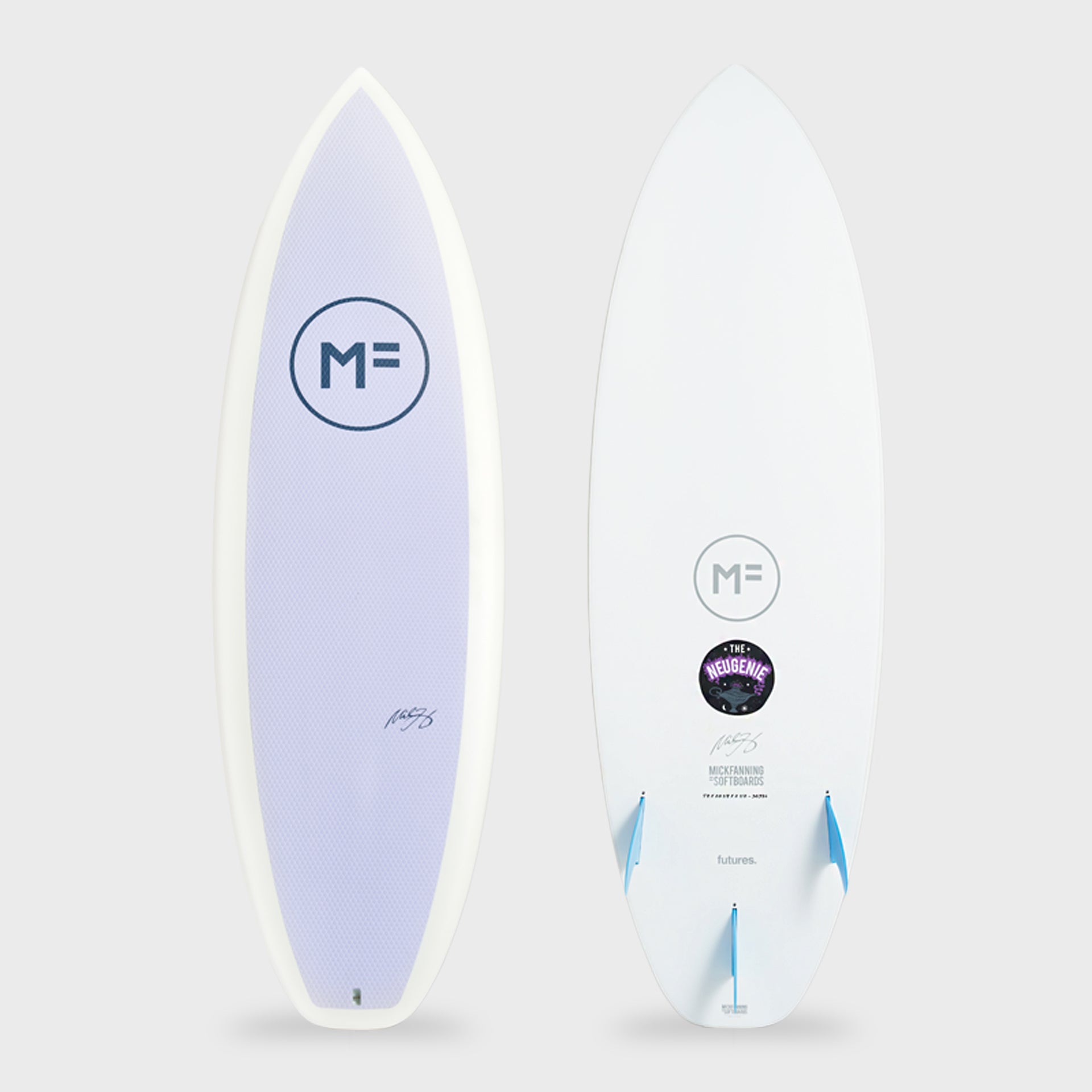 Mick Fanning Neugenie EpoxyPro Surfboard Futures 3F - White