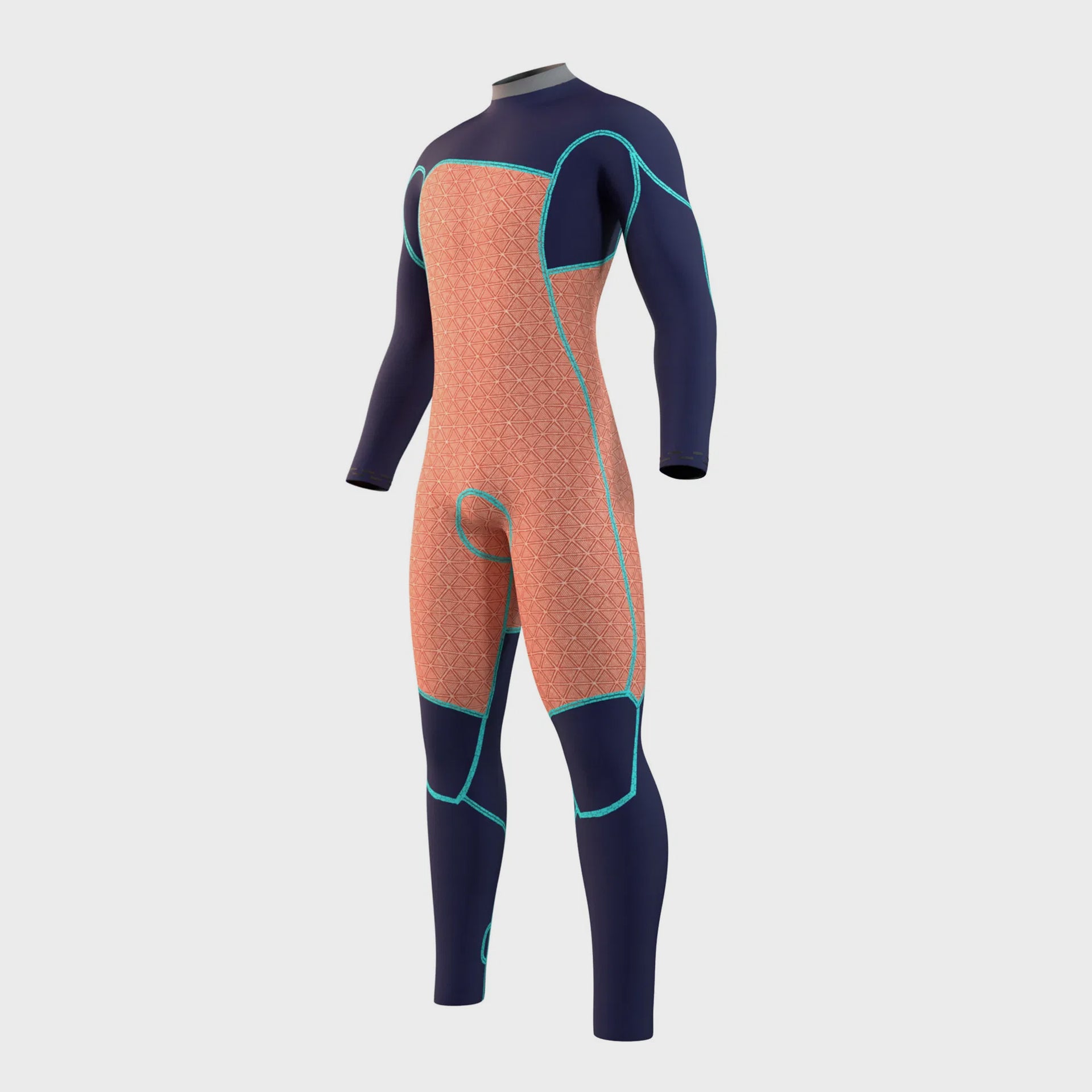 Mystic Mens Majestic 5/4 Front Zip Fullsuit - Navy - ManGo Surfing