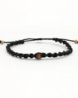 Pineapple Island Memutar Cord and Gemstone Bracelet - Tigers Eye