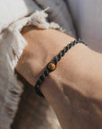 Pineapple Island Memutar Cord and Gemstone Bracelet - Tigers Eye
