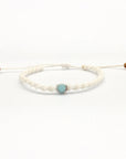 Pineapple Island Memutar Cord and Gemstone Bracelet - Agalmatolite