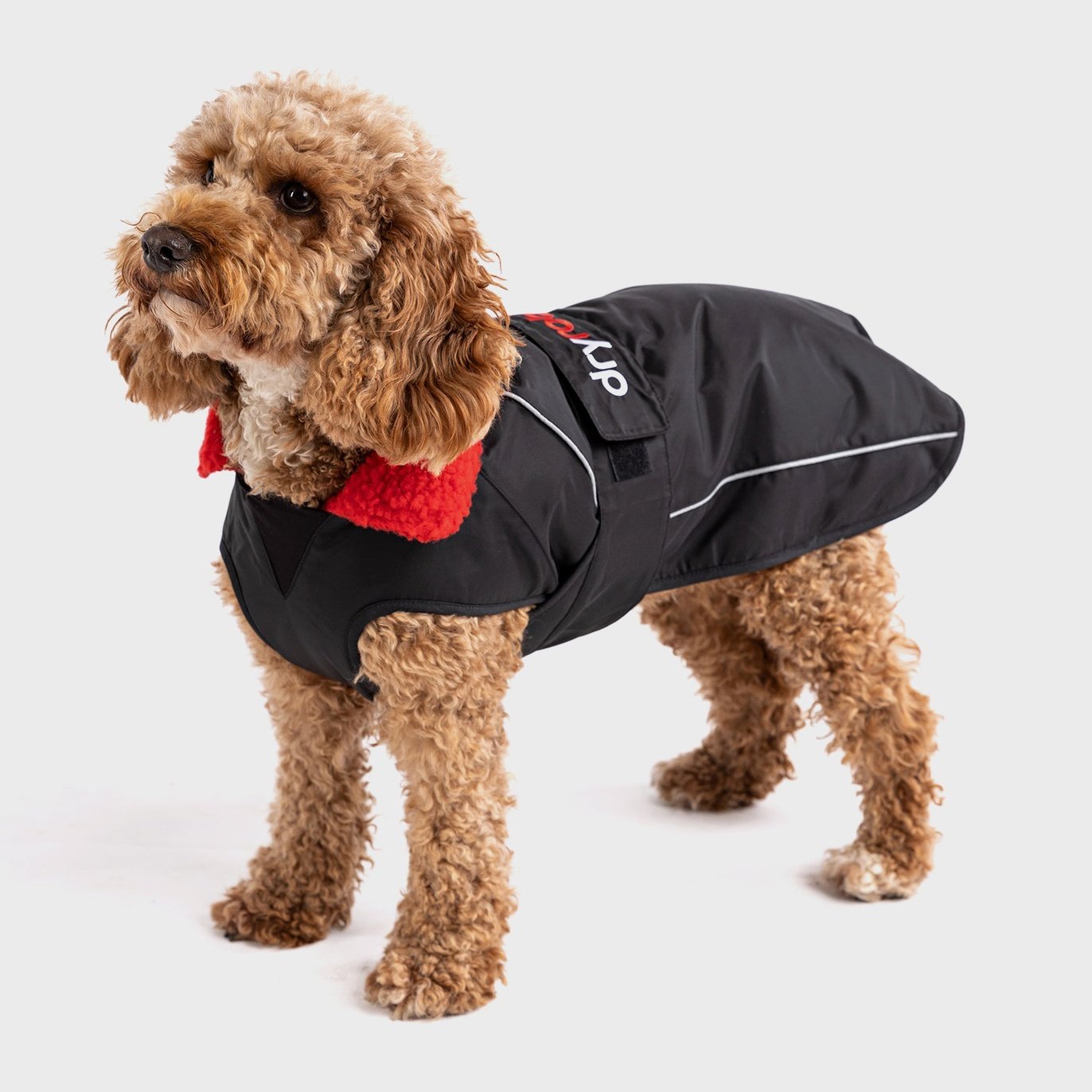 Dryrobe Dog Coat Black/Red – ManGo Surfing - Main Image