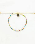 Pineapple Island Alila Dainty Colourful Beaded Anklet - Multicoloured