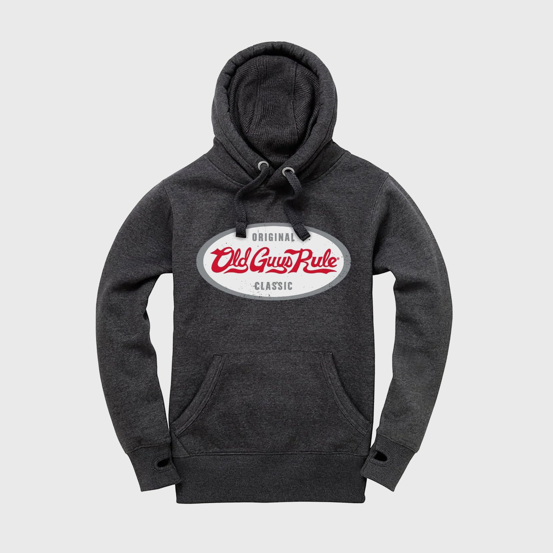 Old Guys Rule 'Original Classic' Pop Hoodie - Heather Black - ManGo Surfing