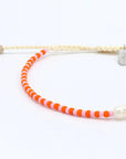 Pineapple Island Mutiara Dainty Beaded Bracelet - Pink/Orange