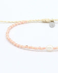Pineapple Island Mutiara Dainty Beaded Anklet - Pale Pink