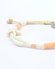Pineapple Island Sagara Hati Beaded Charm Bracelet - Pink/White