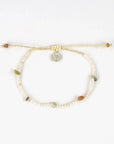 Pineapple Island Ka'ala Beaded Surfer Bracelet - Cream