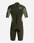Quiksilver Syncro 2/2 Mens Shortie Wetsuit - Olive - ManGo Surfing