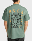 RVCA Mens Butterfly Poster T-Shirt - Balsam Green - ManGo Surfing