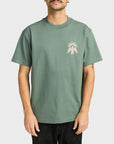 RVCA Mens Las Cruces T-Shirt - Balsam Green - ManGo Surfing