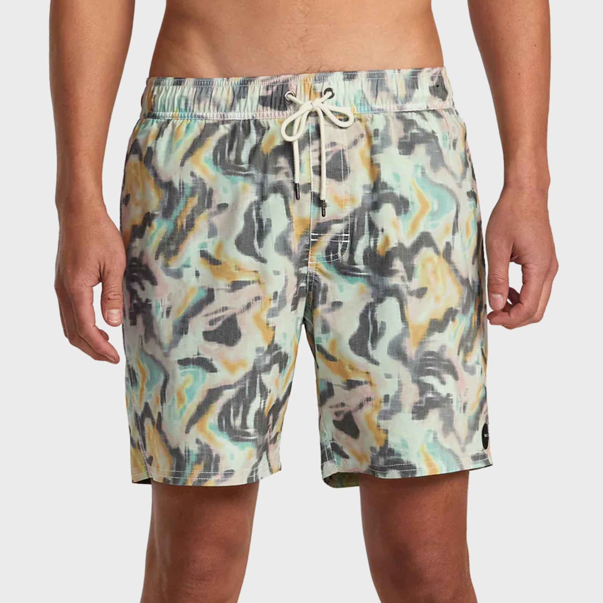 RVCA Mens Manic Elastic Swim Shorts - Light Blue - ManGo Surfing