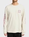 RVCA Mens Spin Long Sleeve T-Shirt - Ceramic - ManGo Surfing