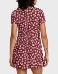 RVCA Womens Understated Buttoned Dress - Cranberry - ManGo Surfing