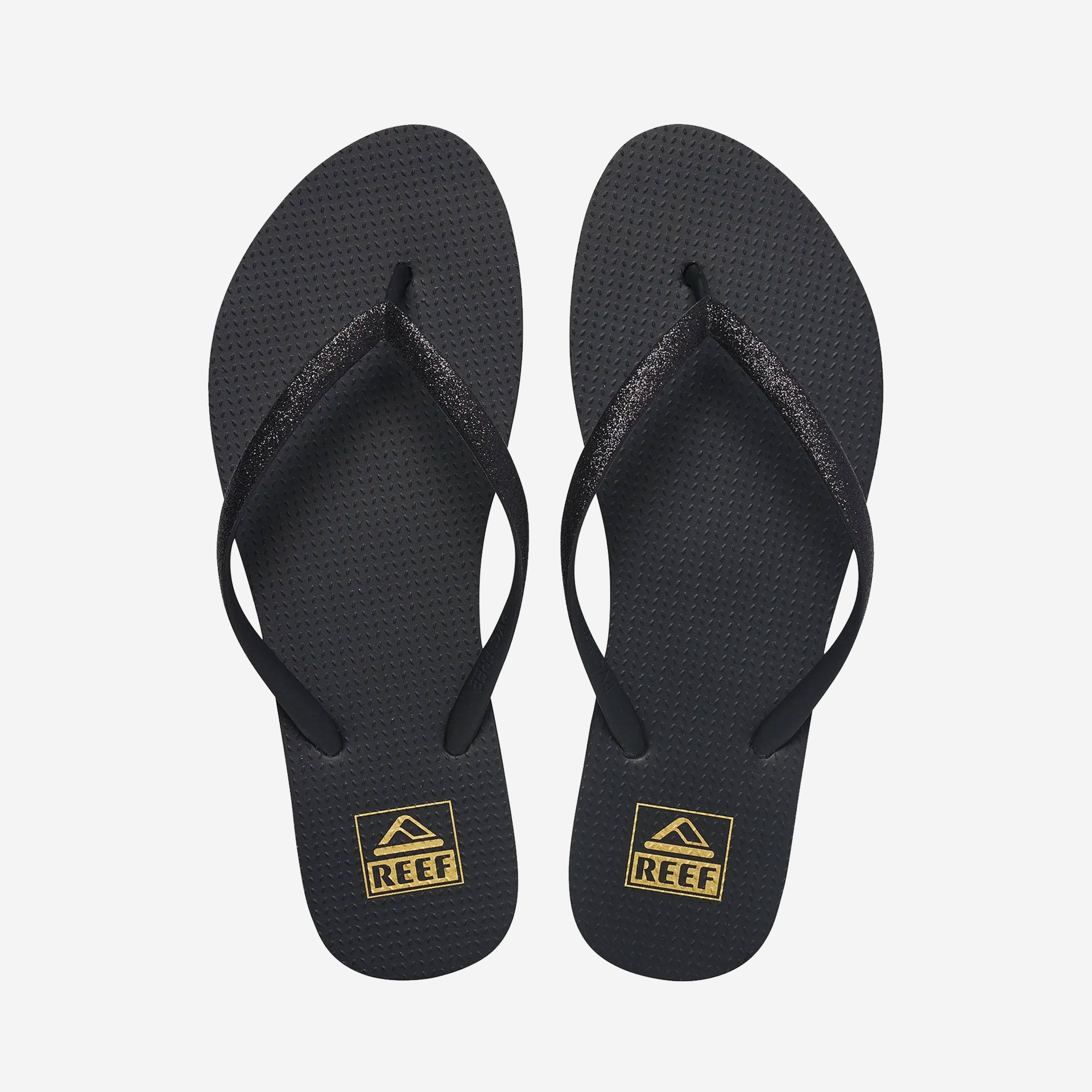 Reef black sparkle 2025 flip flops