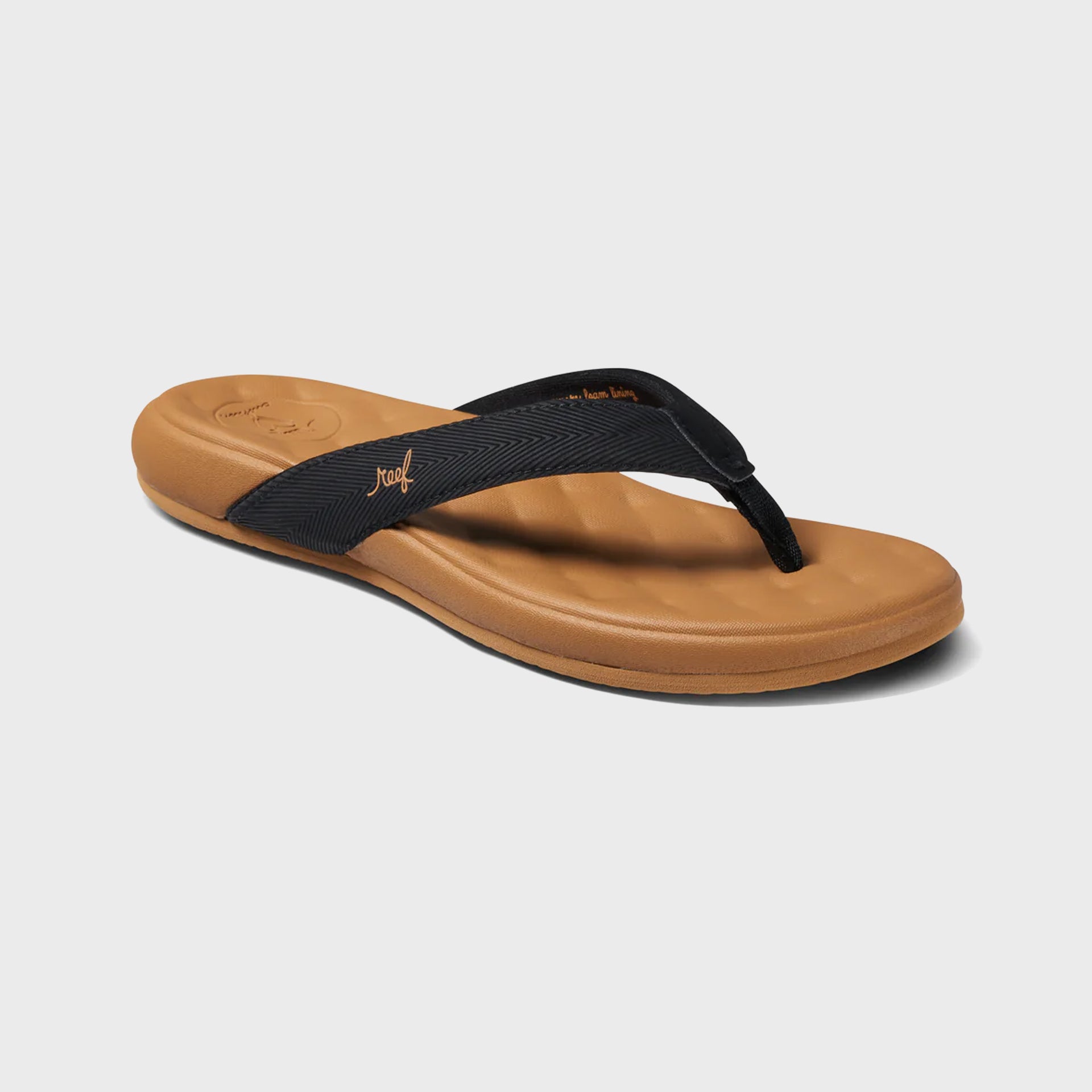 Reef Womens Cushion Harmony Flip Flops - Black/Tan – ManGo Surfing