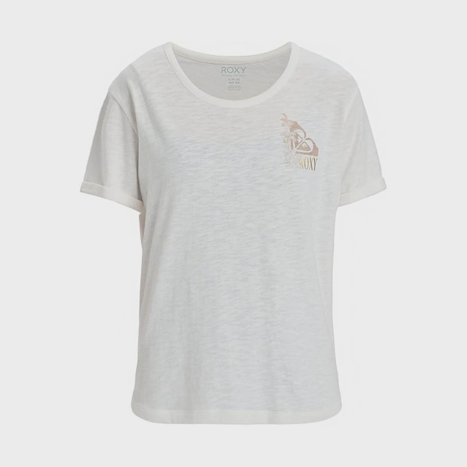 Roxy Womens Oceanwave Regular T-Shirt - Egret - ManGo Surfing
