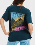 Roxy Womens Sunny Oversize Optic Wash T-Shirt - Anthracite - ManGo Surfing