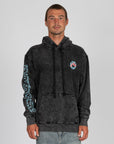 Rusty Mens Stamped Pullover Hoodie - Black Acid Wash - ManGo Surfing