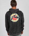 Rusty Mens Stamped Pullover Hoodie - Black Acid Wash - ManGo Surfing