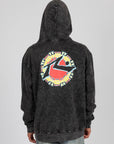 Rusty Mens Stamped Pullover Hoodie - Black Acid Wash - ManGo Surfing