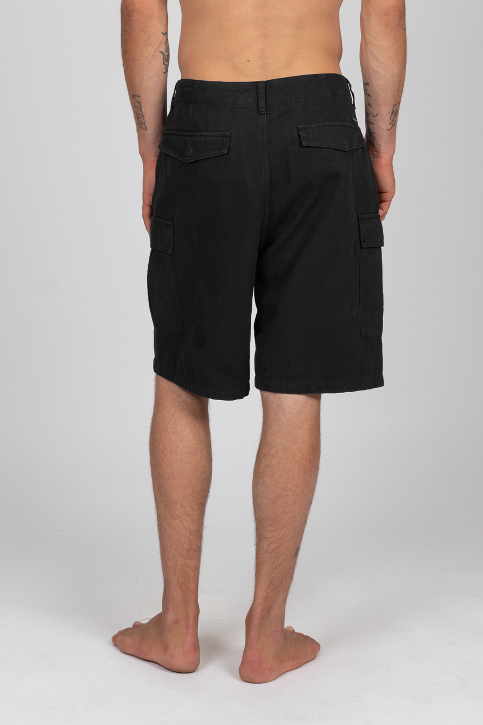 Rusty Mens Baseline Cargo 21" Shorts - Black - ManGo Surfing